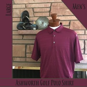 Ashworth Golf Polo Shirt Mens Purple Large